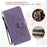 PU Leather Imprint Flowers Pattern Wallet Phone Case with Lanyard for Samsung Galaxy S21 FE - Purple - 7