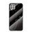 Tempered Glass Marble Pattern Shockproof Hybrid Protective Phone Hard PC Soft TPU Cover for Samsung Galaxy A22 4G (EU Version) - Black Marble - 1