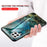 Tempered Glass Marble Pattern Shockproof Hybrid Protective Phone Hard PC Soft TPU Cover for Samsung Galaxy A22 4G (EU Version) - Black Marble - 4