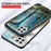 Tempered Glass Marble Pattern Shockproof Hybrid Protective Phone Hard PC Soft TPU Cover for Samsung Galaxy A22 4G (EU Version) - Black Marble - 5