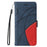 For Samsung Galaxy A22 5G (EU Version) Leather Case Wallet Stand Color Splicing Phone Cover - Blue - 2