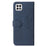 For Samsung Galaxy A22 5G (EU Version) Leather Case Wallet Stand Color Splicing Phone Cover - Blue - 5