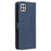 For Samsung Galaxy A22 5G (EU Version) Leather Case Wallet Stand Color Splicing Phone Cover - Blue - 6