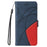 For Samsung Galaxy A42 5G Leather Case Wallet Stand Color Splicing Phone Cover - Blue - 2