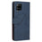 For Samsung Galaxy A42 5G Leather Case Wallet Stand Color Splicing Phone Cover - Blue - 6
