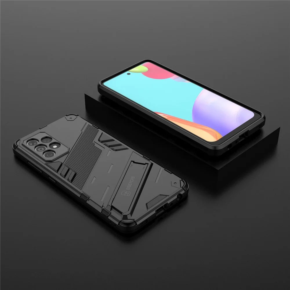 Armor Shockproof Military Hard PC + TPU Bumper Hybrid Protective Cover for Samsung Galaxy A52 4G/5G / A52s 5G - Black - 7