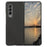 PC + Genuine Leather Back Phone Case Cover for Samsung Galaxy Z Fold3 5G Close-Fit 180-Degree Folding - Black - 1