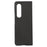 PC + Genuine Leather Back Phone Case Cover for Samsung Galaxy Z Fold3 5G Close-Fit 180-Degree Folding - Black - 2