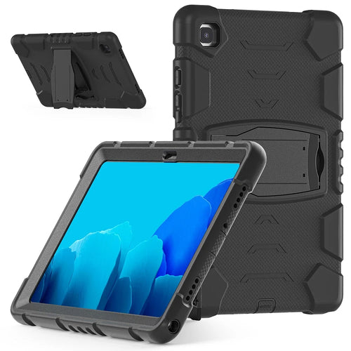 PC + Silicone Hybrid Tablet Cover with Kickstand for Samsung Galaxy Tab A7 10.4 (2020) / (2022) T500 / T505 / T507 / T505N - Black / Black - 1