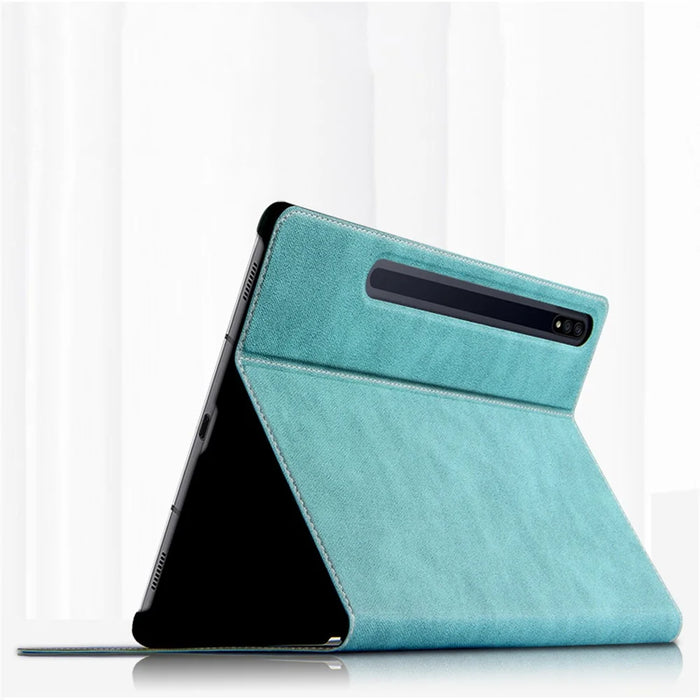 Deer Pattern PC Stand Folio PU Leather Hard Cover Case for Samsung Galaxy Tab S10+ / S9+ - Blue - 5