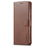 LC.IMEEKE Wallet Design Leather Phone Stand Case Protector for Samsung Galaxy A03s (166.5mm) - Coffee - 2