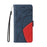 For Samsung Galaxy S10e Leather Case Wallet Stand Color Splicing Phone Cover - Blue - 2