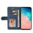 For Samsung Galaxy S10e Leather Case Wallet Stand Color Splicing Phone Cover - Blue - 4