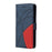 For Samsung Galaxy S10e Leather Case Wallet Stand Color Splicing Phone Cover - Blue - 7