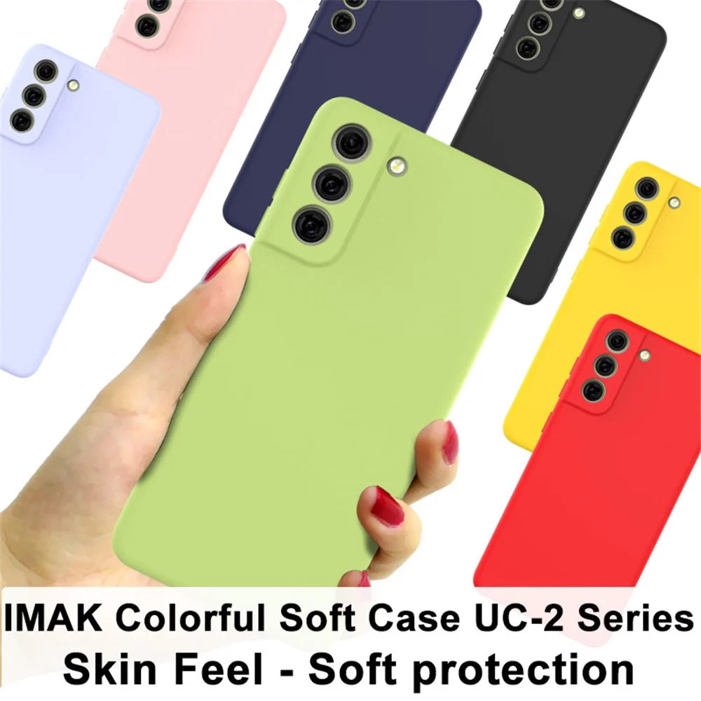 IMAK UC-2 Series Well-Protected Flexible TPU Phone Case Cover for Samsung Galaxy S21 FE - Black - 3