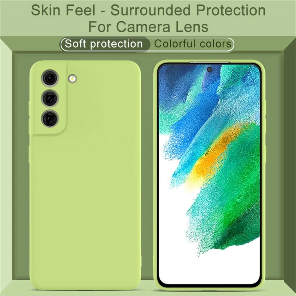 IMAK UC-2 Series Well-Protected Flexible TPU Phone Case Cover for Samsung Galaxy S21 FE - Black - 4