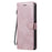 For Samsung Galaxy A22 5G (EU Version) Case Solid Color Leather Mobile Cover Wallet Stand with Strap - Rose Gold - 2