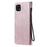 For Samsung Galaxy A22 5G (EU Version) Case Solid Color Leather Mobile Cover Wallet Stand with Strap - Rose Gold - 3