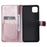 For Samsung Galaxy A22 5G (EU Version) Case Solid Color Leather Mobile Cover Wallet Stand with Strap - Rose Gold - 4