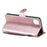 For Samsung Galaxy A22 5G (EU Version) Case Solid Color Leather Mobile Cover Wallet Stand with Strap - Rose Gold - 5