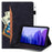 Front Pocket Leather Wallet Stand Tablet Cover for Samsung Galaxy Tab A7 10.4 (2020) / (2022) - Black - 1