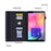 Front Pocket Leather Wallet Stand Tablet Cover for Samsung Galaxy Tab A7 10.4 (2020) / (2022) - Black - 6