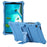 Kickstand Design PC + Silicone Protective Tablet Cover Case with Lanyard for Samsung Galaxy Tab A7 Lite 8.7-inch - Blue - 2