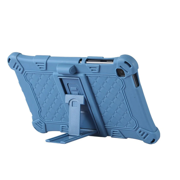 Kickstand Design PC + Silicone Protective Tablet Cover Case with Lanyard for Samsung Galaxy Tab A7 Lite 8.7-inch - Blue - 4