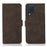 KHAZNEH Drop-proof PU Leather Phone Wallet Cover Case with Stand for Samsung Galaxy M32 (Global Version) - Brown - 1