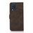 KHAZNEH Drop-proof PU Leather Phone Wallet Cover Case with Stand for Samsung Galaxy M32 (Global Version) - Brown - 3