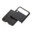 For Samsung Galaxy Z Flip 3 Litchi Skin Texture Genuine Leather Protective Ultra-Thin Anti-Slip Hard Back Cover - Black - 2