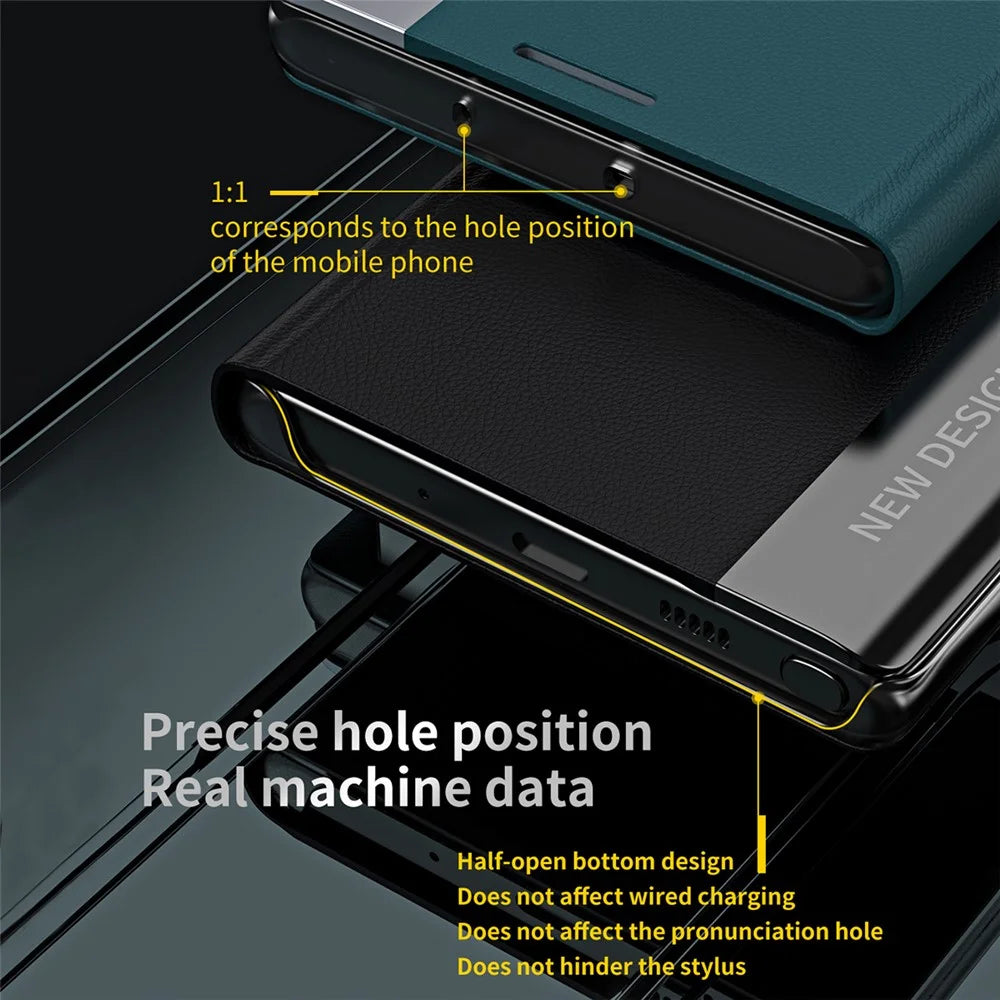 Magnetic Auto-absorbed Stand Leather Phone Case for Samsung Galaxy S20 Plus - Yellow - 3
