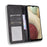 Retro Style Magnetic Closure Leather Wallet Phone Stand Case for Samsung Galaxy M32 (Global Version) - Black - 5