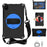 Honeycomb Texture Tablet Cover Case with KickStand and Shoulder Strap for Samsung Galaxy Tab A7 Lite 8.7-inch - Black/Blue - 1