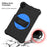 Honeycomb Texture Tablet Cover Case with KickStand and Shoulder Strap for Samsung Galaxy Tab A7 Lite 8.7-inch - Black/Blue - 3