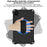 Honeycomb Texture Tablet Cover Case with KickStand and Shoulder Strap for Samsung Galaxy Tab A7 Lite 8.7-inch - Black/Blue - 4