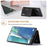 DG.MING M2 Series Magnetic Tri-fold Wallet Kickstand Leather Case for Samsung Galaxy Note20 Ultra/Note20 Ultra 5G - Black - 2