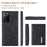 DG.MING M2 Series Magnetic Tri-fold Wallet Kickstand Leather Case for Samsung Galaxy Note20 Ultra/Note20 Ultra 5G - Black - 3