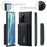 DG.MING M2 Series Magnetic Tri-fold Wallet Kickstand Leather Case for Samsung Galaxy Note20 Ultra/Note20 Ultra 5G - Black - 6