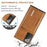 DG.MING M2 Series Tri-fold Wallet Magnetic Kickstand Design Leather Case for Samsung Galaxy Note20 4G/5G - Brown - 4