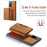 DG.MING M2 Series Tri-fold Wallet Magnetic Kickstand Design Leather Case for Samsung Galaxy Note20 4G/5G - Brown - 5
