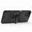 Scratch-proof Hard PC + Soft TPU Hybrid Phone Case Cover with Ring Holder Kickstand for Samsung Galaxy M32 (Global Version) - Black - 3