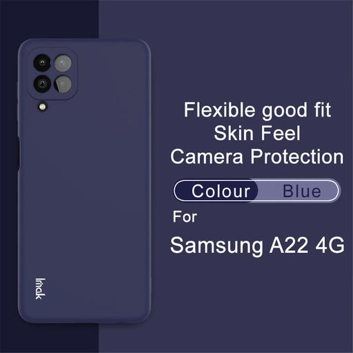 IMAK UC-2 Series Anti-Scratch Flexible TPU Phone Protective Cover Case for Samsung Galaxy A22 4G (EU Version) - Blue - 2