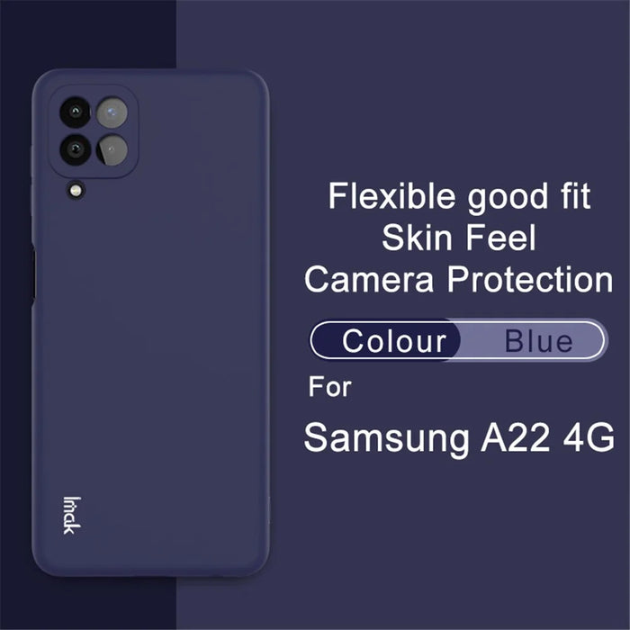 IMAK UC-2 Series Anti-Scratch Flexible TPU Phone Protective Cover Case for Samsung Galaxy A22 4G (EU Version) - Blue - 2