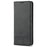 AZNS Shockproof Wallet Design PU Leather Folio Flip Phone Case Cover for Samsung Galaxy A03s (166.5mm) - Black - 2