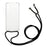 Precise Cut-out Four Corner Shockproof TPU Phone Case Back Cover with Lanyard for Samsung Galaxy S21 FE - 1