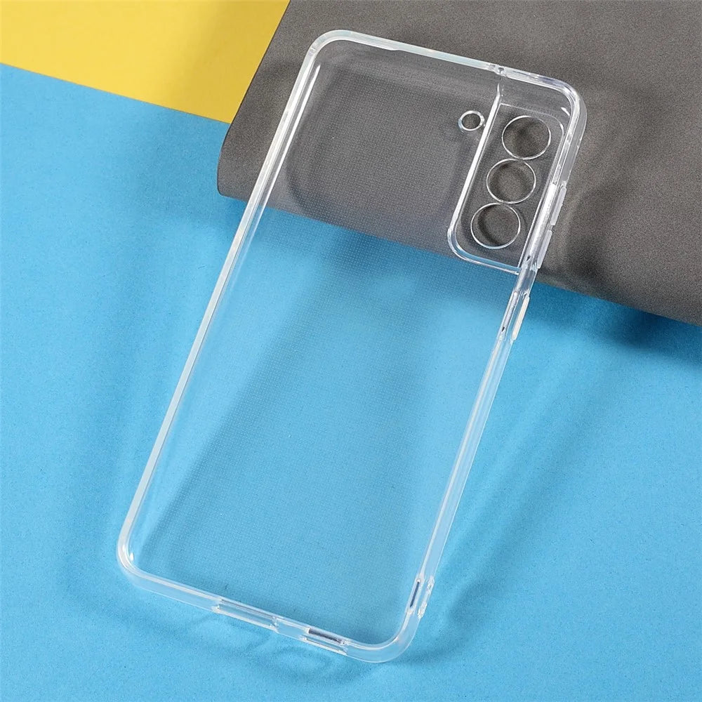 Clear Shockproof Anti-Watermark 2mm Thick TPU Cover for Samsung Galaxy S21 FE - 6