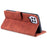 AZNS Wallet Stand Leather Phone Case for Samsung Galaxy A22 4G (EU Version) - Brown - 5