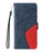 For Samsung Galaxy S10 Leather Case Wallet Stand Color Splicing Phone Cover - Blue - 2