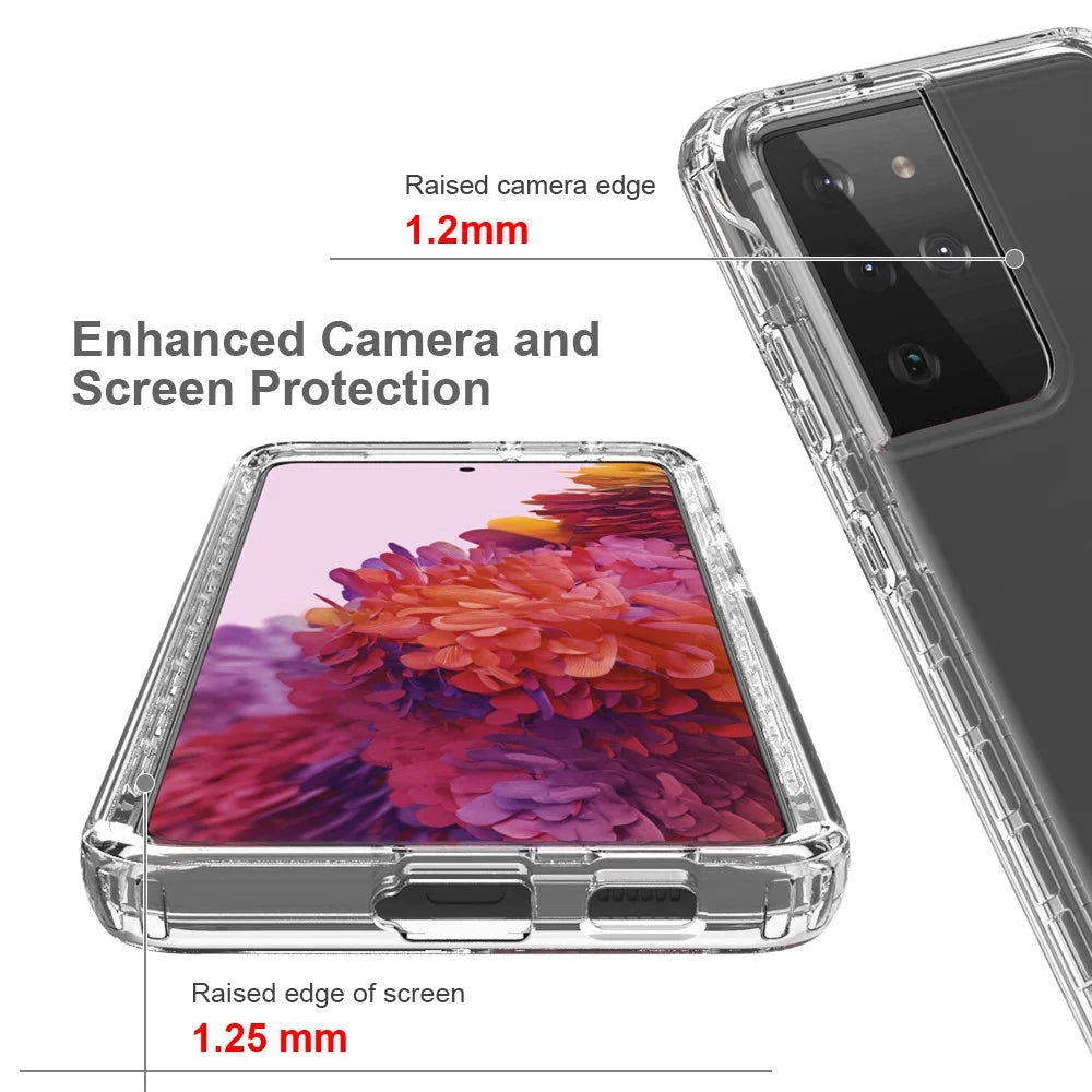 Detachable 2-in-1 Scratch-proof Transparent Gradient Color Clear TPU + PC Shell for Samsung Galaxy S21 Ultra 5G - Transparent - 5